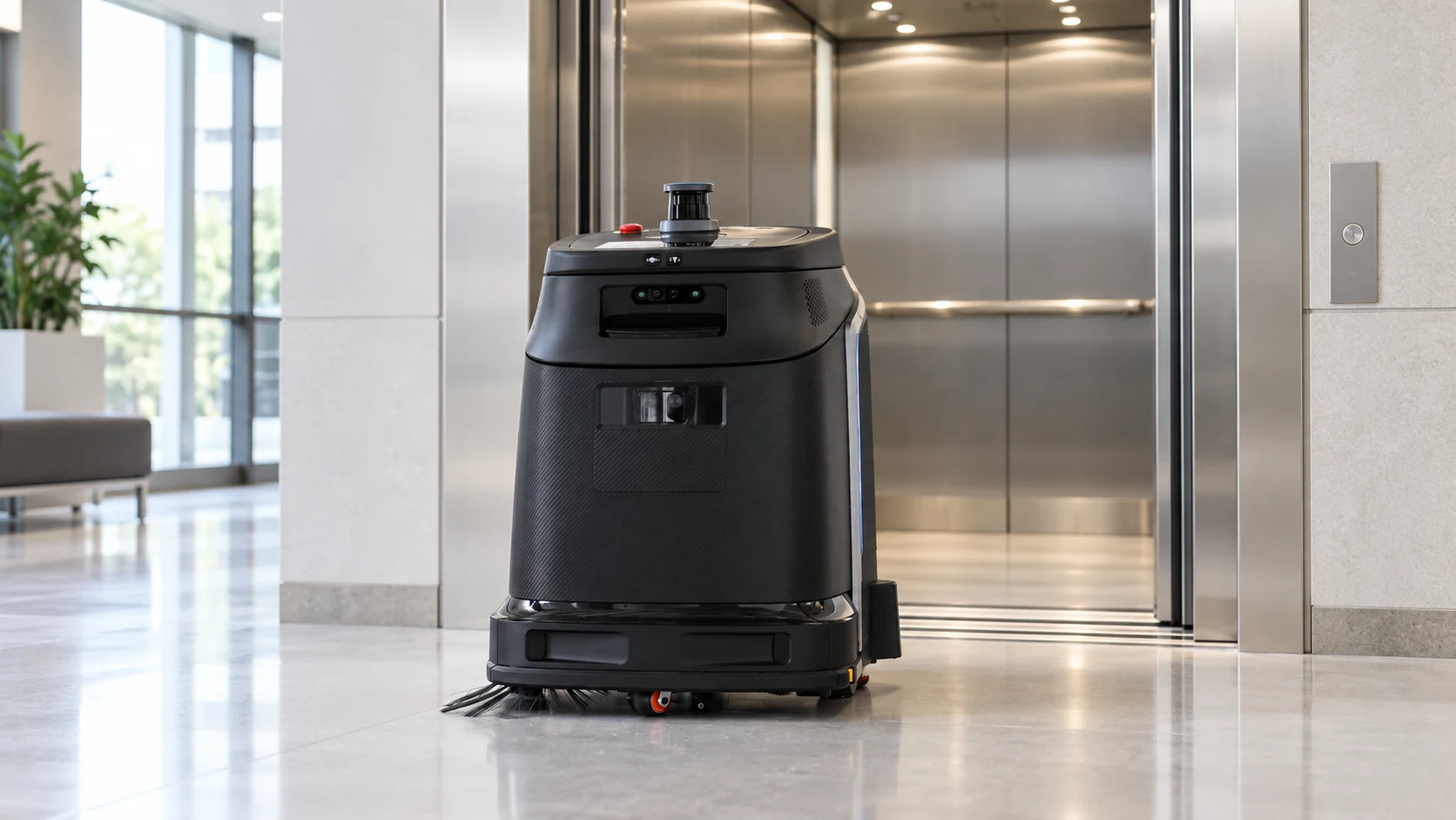 Come i robot di pulizia di Gausium utilizzano gli ascensori e le porte automatiche per pulire gli edifici interi