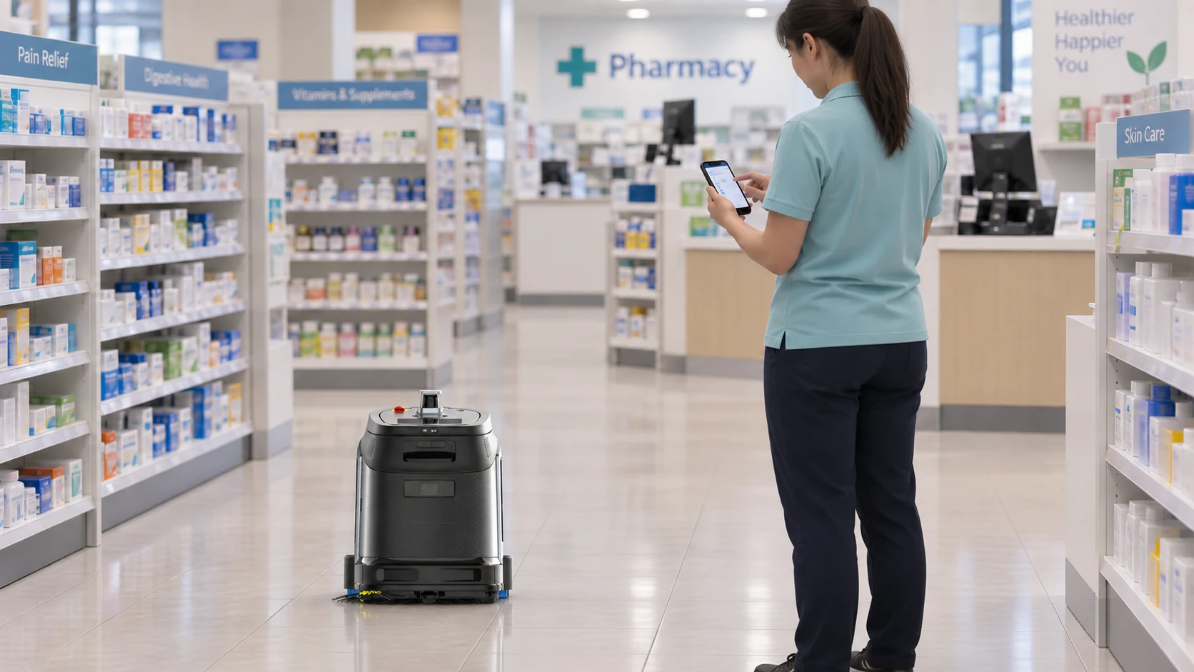 Come Rotolare i robot di pulizia attraverso una catena di farmacia